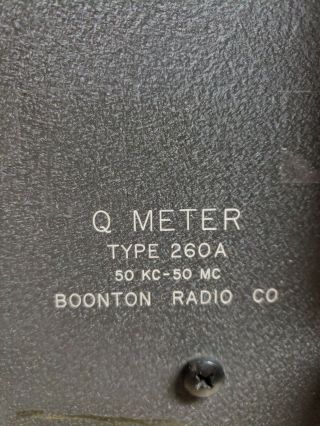 Vintage Boonton Radio Q Meter Type 260A A - 1 3