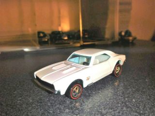 1968 Hot Wheels Redlines Rlc Custom White Custom Camaro