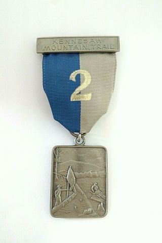 Rare Vintage Boy Scout Kennesaw Mountain Trail Badge Atlanta No.  2
