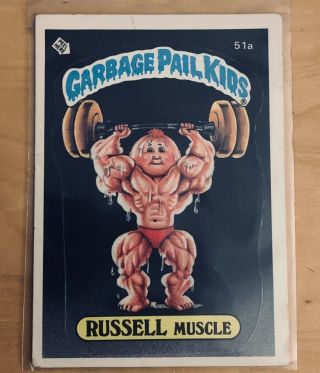 Garbage Pail Kids - Series 1985 - Russell Muscle 51a