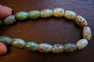 Vintage Navajo Spiderweb Turquoise Stone Bead Necklace