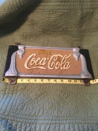 Rare Vintage Drink Coca - Cola Coke Cast Iron Bench Sign
