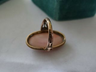 Very Fine Antique Estate 10K Gold Cameo Ring 2