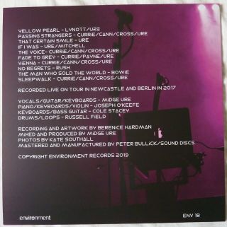 Midge Ure ‎Band Electronica 9 track ultra rare signed live vinyl LP last one 2