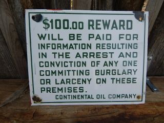 " Conoco " Porcelain Warning Sign From The 1960 
