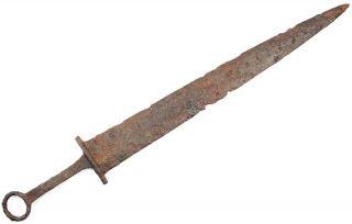 Rare Ancient Authentic Roman Sarmatian Scythians Viking Iron Battle Sword 2 - 4 Ad