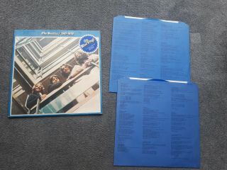 Beatles 1967 - 1970 Blue Vinyl 2lp Uk Orig Vg,  /vg,  Apple