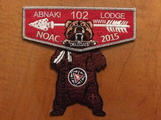 Oa Abnaki Lodge 102 2015 Noac Flap - [delegate]