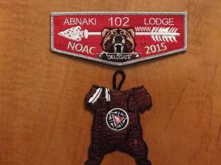 OA Abnaki Lodge 102 2015 NOAC Flap - [DELEGATE] 2