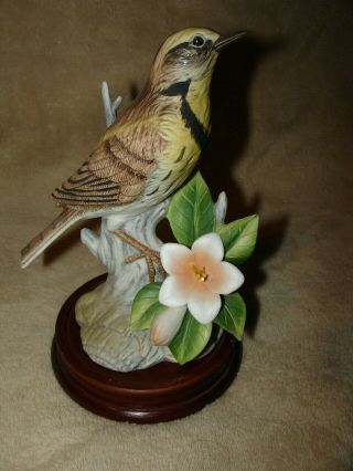 Ceramic Bird Figurine Meadowlark 8386 By Andrea From Sadek,  Lovely