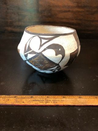 Mlc S3571 Painted Acoma 5” X 3” Solid Pot Pottery Old Nm/arz Artifact