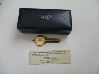 Wow Vintage Tiffany & Co.  Unique 14k Gold Key Holder W Orig.  Box & Paper L@@k