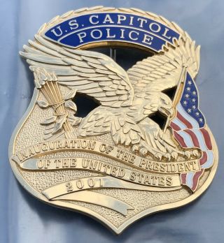 2001 Us Capitol Police Badge Presidential Inauguration