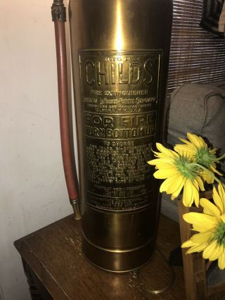 Antique Copper Fire Extinguisher Lamp Brass