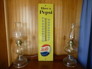 Vintage Pepsi Cola Advertising Thermometer,  Circa 50 