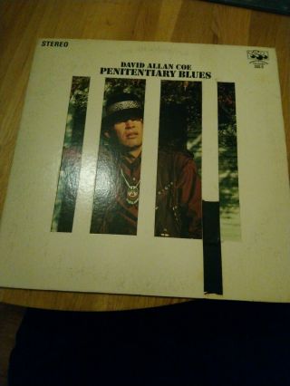 David Allan Coe Penitentiary Blues Vinyl Lp Rare Og Pressing Outlaw Country Cash