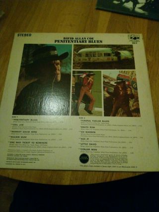 David Allan Coe Penitentiary Blues Vinyl LP rare og pressing outlaw country cash 2