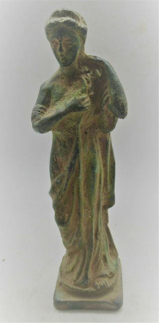 Scarce Circa 200 - 300ad Ancient Roman Bronze Statuette Of Venus Aphrodite
