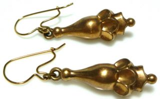 Victorian Gold Filled Rolled Gf Antique Estate Womens Pierced Earrings Set