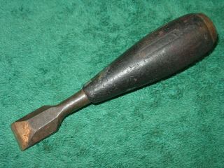 Vintage Stanley Butt Chisel 3/4 " Wood Handle Woodworking Chisel W/strike Cap Usa