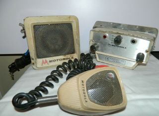 Motorola Mocom 70 Fm Radio Control Head Mic Speaker Police/fire Radio