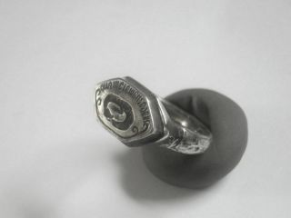 Rare Medieval Knights Crusader Silver Ring likely from the Order of the Dragon 2