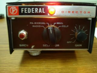 Vintage Federal Signal Director Pa - 15a Electronic Siren &
