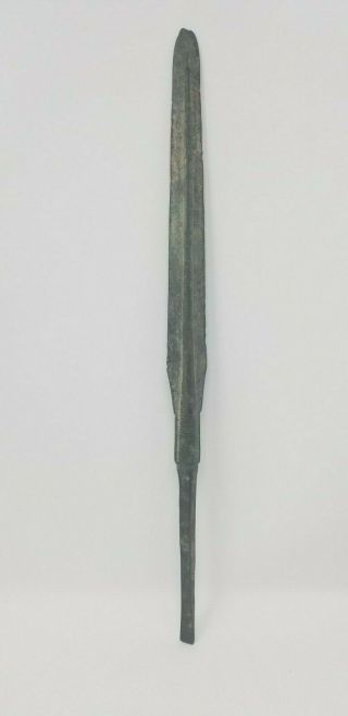 Exceptional Ancient Large Luristan Bronze Spear Arrowhead Roman Greek Byzantine