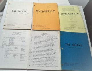 3 Vintage Scripts Dynasty Ii - The Colbys Of California,  Shooting Schedules