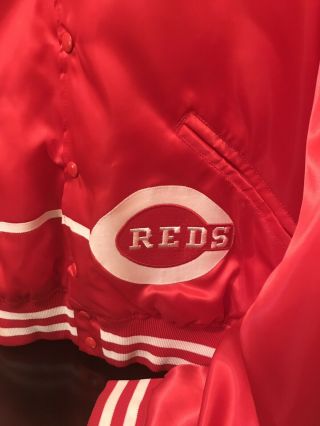 Cincinnati Reds Satin Felco Jacket Sz XL Vintage 60 ' s Pre Starter Days Made USA 2