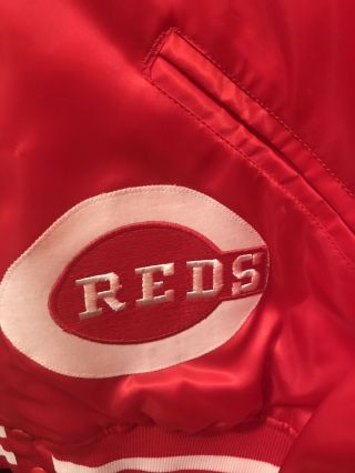 Cincinnati Reds Satin Felco Jacket Sz XL Vintage 60 ' s Pre Starter Days Made USA 3