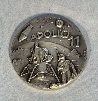 Vintage Apollo 11 1969 Moon Landing - Commemorative Medallion/paperweight - 2”