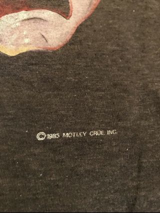 Vintage 1985 Motley crue Theater Of Pain T Shirt 3