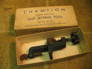 Vintage Champion Gt - 200 Aircraft Spark Plug Gap Setting Tool Gapper