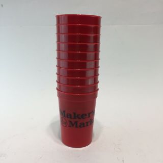 Makers Mark - Red Plastic Cups 10 2