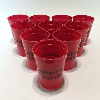 Makers Mark - Red Plastic Cups 10 3