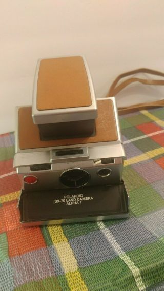 Vintage Polaroid Sx - 70 Land Camera Alpha 1 Brown Leather In Condit