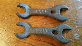 2 Vintage 1893 Dill & Mcguire 1/2 " And 5/8 " Open End Farm Implement Wrench