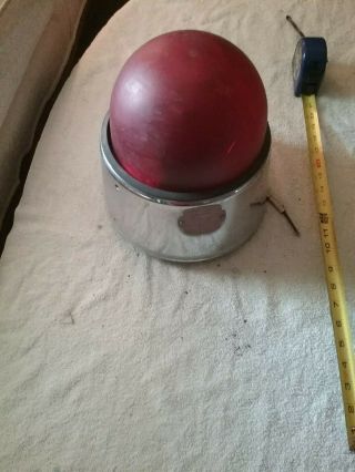 Federal Sign And Signal Corporation Beacon Ray Red Dome Model 17 12v R1 6k68p