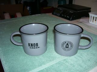 Set Of 2 Knob Creek Kentucky Bourbon Whiskey Ceramic Coffee Mugs