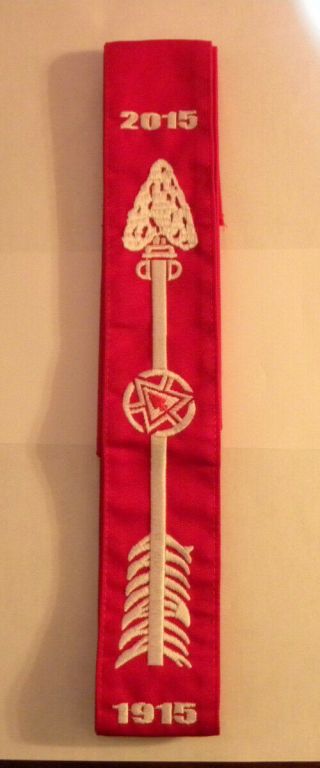 Oa Order Of The Arrow 2015 Noac Delegate Red/white Oa Centennial Sash