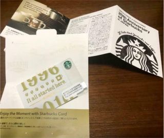 Starbucks Japan Card " Ginza 20th Anniversary " Limited Edition Rare Pin Not Shave