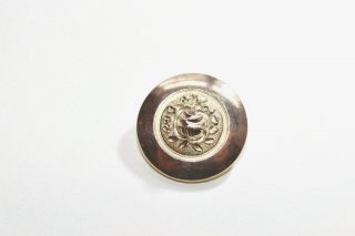 Golden Age Gilt Brass Button High Relief Cabbage Rose Center C 1830 