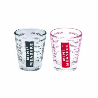 Mini Set Multi - Purpose Liquid And Dry Measuring Shot Glass,  Set Of 2