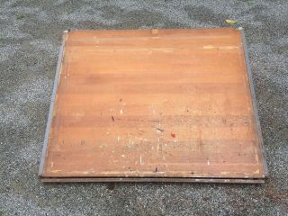 Vintage Oak Drafting Table Adjustable Angle