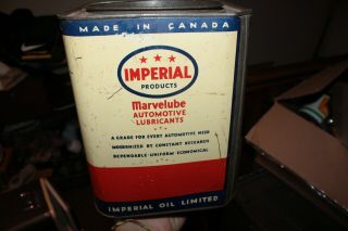 Vintage 3 Star Imperial Oil Can Marvelube Automotive Lubricants Tin Can S23