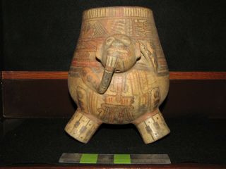 Pre Columbian,  Costa Rican,  Choice Tripod " Rattle Leg " Vessel,  800 1200