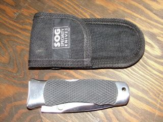 Vintage Sog Specialty Folding Knife Tomcat Seki Japan With Case
