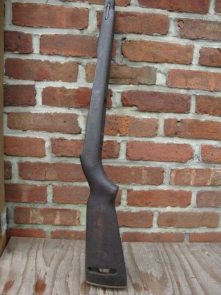 Ww2 Winchester Manufactured M1 Carbine Stock With Metal Cross Cannon Cartouched