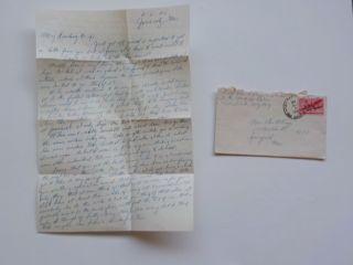 Wwii Letter 1945 D - Day Hope Haven 